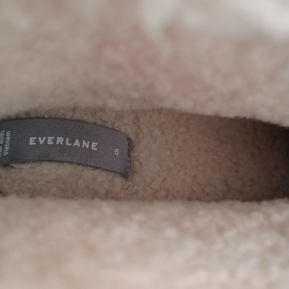 Everlane Boots Womens 6 ReNew Slipper Faux Fur Ankle Round Toe Winter - Picture 11 of 12